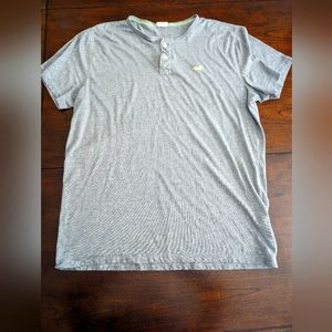 Hollister two button tshirt. Men's Large. Grey.